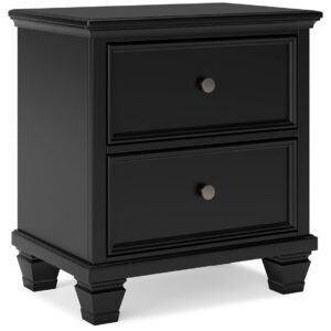 Lanolee - Two Drawer Nightstand - Black