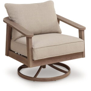 Harmony Headlands - Swivel Lounge With Cushion - Natural / Gray