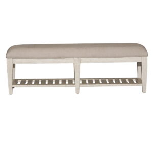 Heartland - Bed Bench - Antique White / Tobacco Tops
