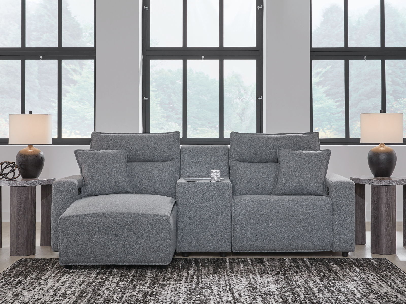Modmax II - Reclining Sectional - Salt And Pepper - Image 26