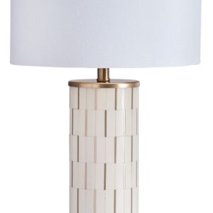 Faridworth - Poly Table Lamp - White / Gold Finish