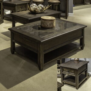 Paradise Valley - 3 Piece Table Set - Saddle Brown