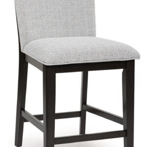 Neymorton - Upholstered Barstool (Set of 2) - Dark Grayish Brown