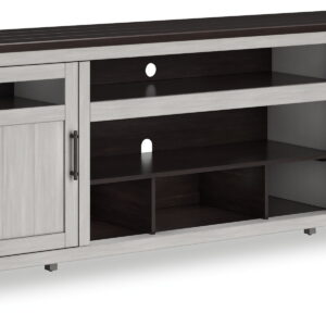 Darborn - XL TV Stand W/Fireplace Option - Gray / Brown