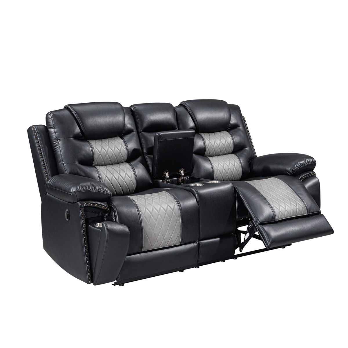 Nikko - Console Loveseat With Dual Recliners - Image 13