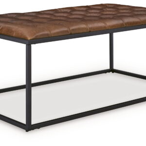 Junsor - Cocktail Ottoman - Brown / Black