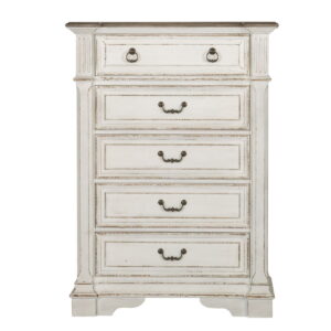 Abbey Park - 5 Drawer Chest - Antique White