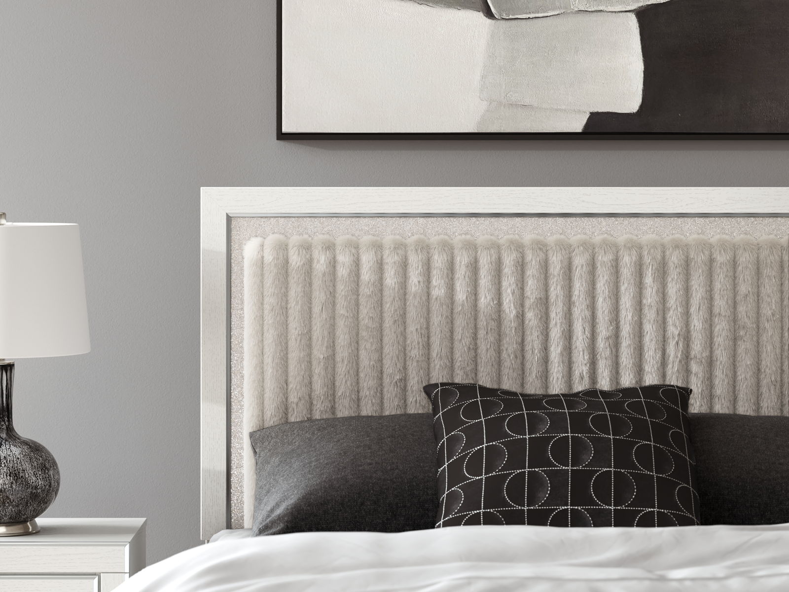 Zuraleus - Upholstered Panel Platform Bed With Roll Slats - Image 16