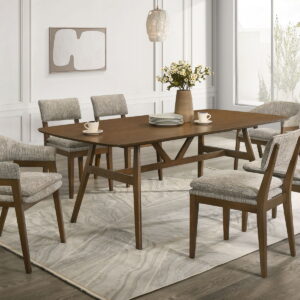 Miller - 78" Dining Table With 6 Chairs (4S/2A) - Walnut