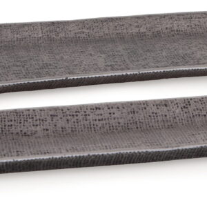 Garekton - Tray Set (Set of 2) - Pewter Finish
