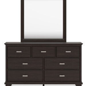 Covetown - Dresser And Mirror - Dark Brown