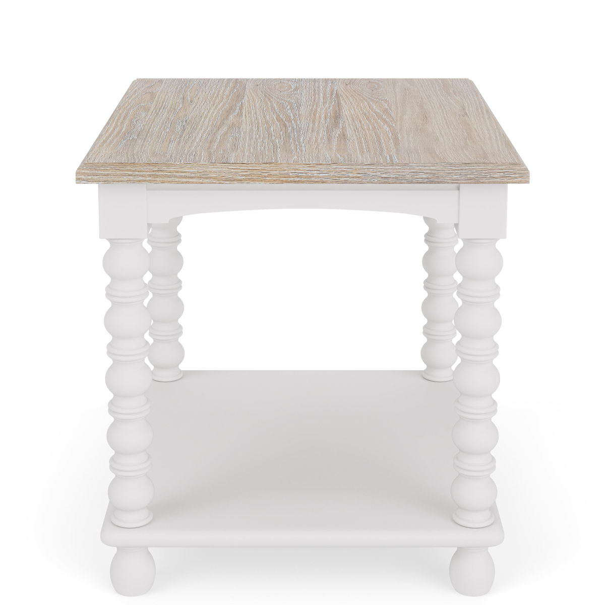 Rosalie - Rectangular Spindle Side Table - White
