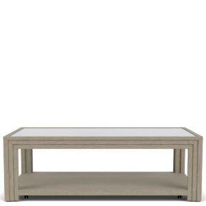 Wilde - Rectangular Glass Top Coffee Table - Light Brown