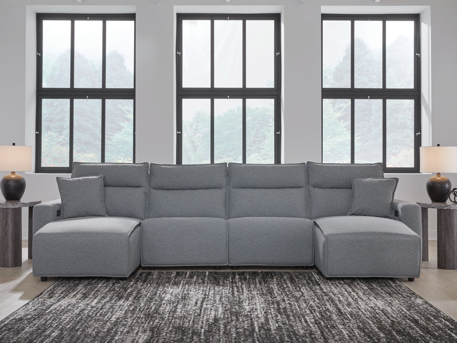 Modmax II - Reclining Sectional - Salt And Pepper - Image 45