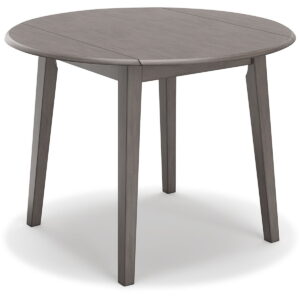 Shullden - Round Drm Drop Leaf Table - Gray