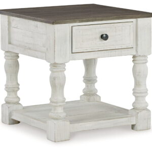 Havalance - Square End Table - White / Gray