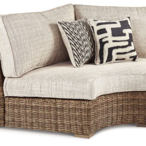 Beachcroft - Curved Corner Chair w/Cushion - Beige