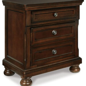 Porter - Two Drawer Night Stand - Dark Brown