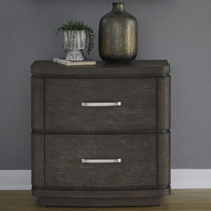 Cascade Falls - Nightstand With Charging Station - Satin Espresso
