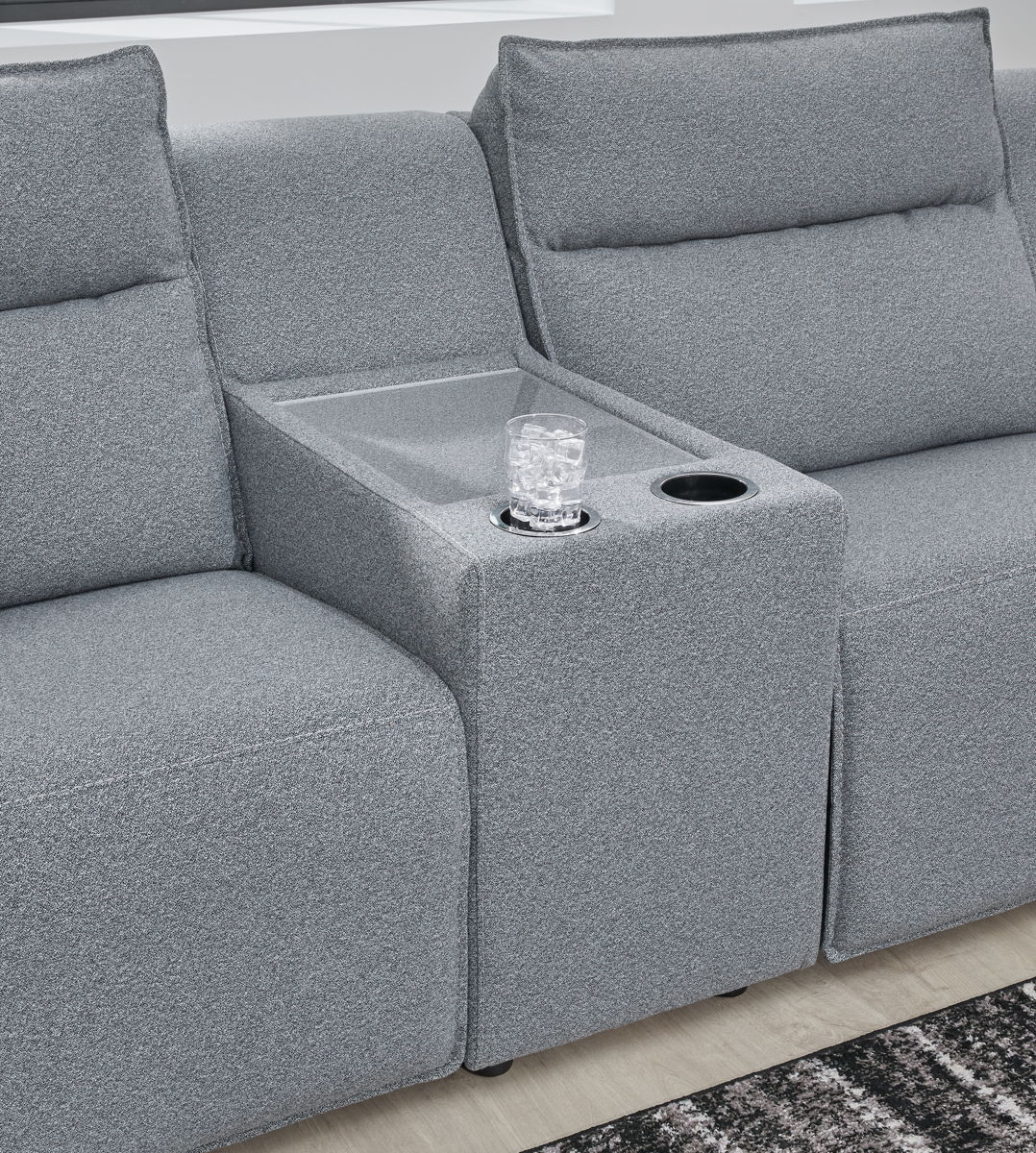 Modmax II - Reclining Sectional - Salt And Pepper - Image 6