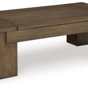 Rosswain - Lift Top Cocktail Table - Warm Brown