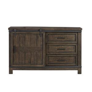 Thornwood Hills - Barn Door Dresser - Rock Beaten Brown