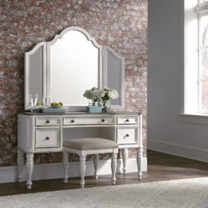 Magnolia Manor - 3 Piece Vanity Set - Antique White