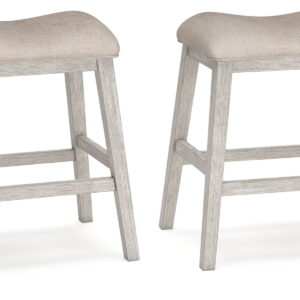 Skempton - Upholstered Stool (Set of 2) - White