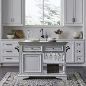 Magnolia Manor - Bar Cart - Antique White