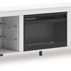 Brollevi - TV Stand With Fireplace - White