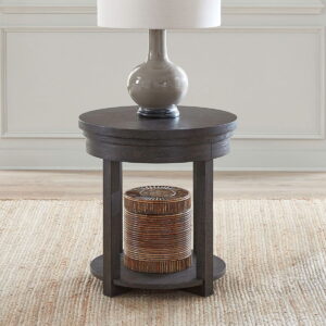 Weston - Round End Table - Peppercorn