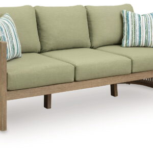 Serena Shores - Sofa With Cushion - Beige / Green