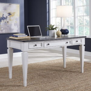 Allyson Park - Writing Desk - Wirebrushed White / Charcoal
