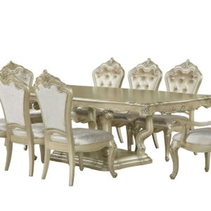 Monique - Dining Table Top & Base - Pearl Silver