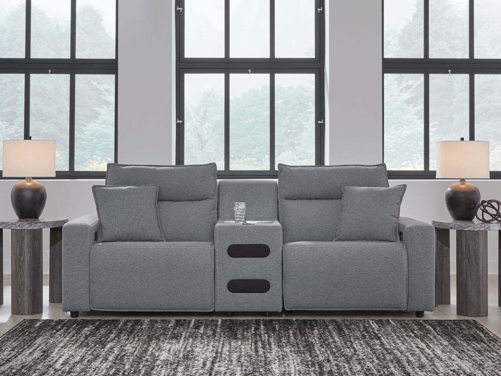 Modmax II - Reclining Sectional - Salt And Pepper - Image 14