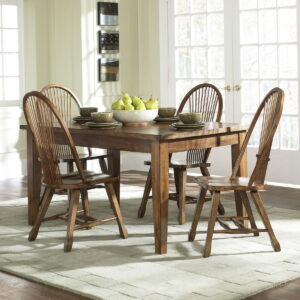 Treasures - Rectangular Leg Dining Table - Rustic Oak