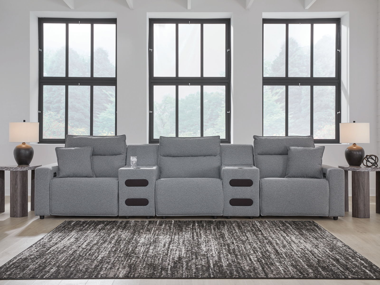 Modmax II - Reclining Sectional - Salt And Pepper - Image 31