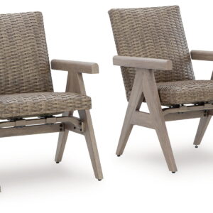 Cliff Trails - Rocking Arm Chair (Set of 2) - Beige
