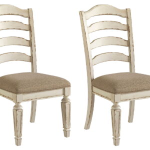 Realyn - Dining UPH Side Chair (Set of 2) - Ladderback - Chipped White
