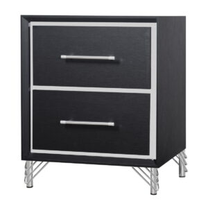 Ava - 2 Drawer Nightstand - Ebony