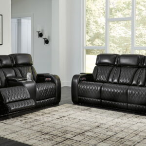 Boyington - 2 Pc. - Power Reclining Sofa And Loveseat - Black