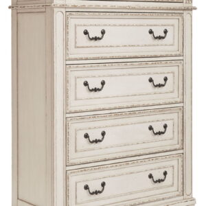 Realyn - Five Drawer Chest - White / Brown / Beige