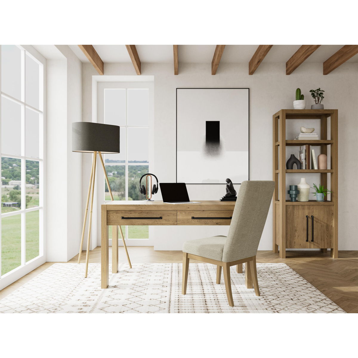 Davie - Writing Desk - Light Brown - Image 4
