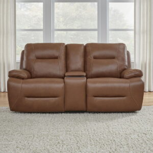 Cameron - Loveseat With Console P3 & ZG - Dakota Saddle