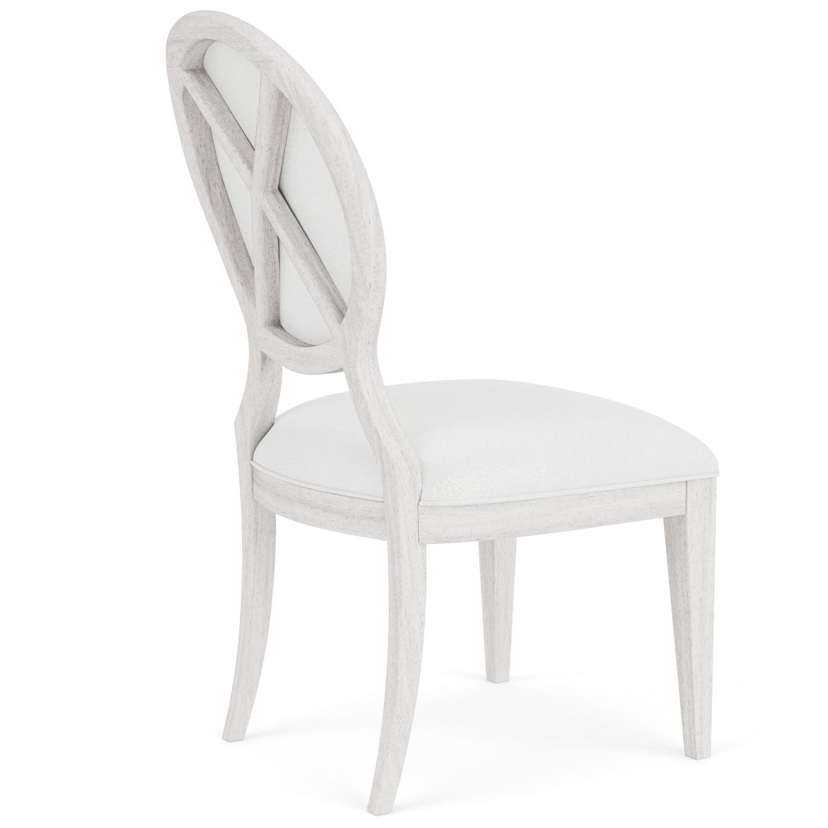 Hepburn - Oval Back Upholstered Side Chair (Set of 2) - White - Image 4