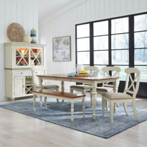 Ocean Isle - 6 Piece Rectangular Table Set - Natural Pine