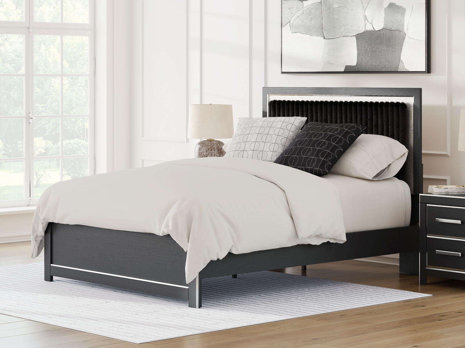 Zuraleus - Upholstered Panel Platform Bed With Roll Slats - Image 24