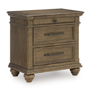 Karallin - Three Drawer Night Stand - Medium Brown