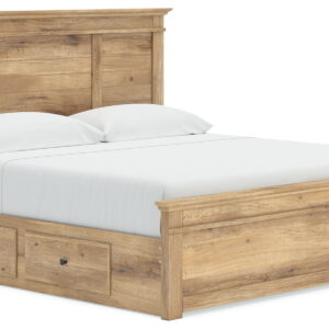 Makidern - Panel Storage Bed With Under Bed Storage Unit