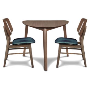 Oscar - Corner Table With 2 Cushion Chairs